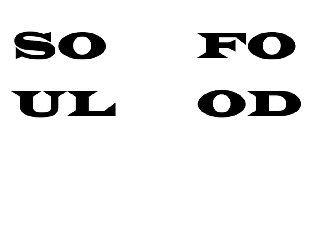 Ein Zettel mit der Aufschrift „Soulfood“